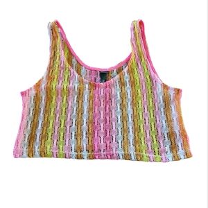 Wild Fable Cropped Crochet Tank Top Size XS